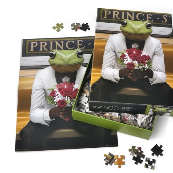 Genuine Fred Puzzle Complete Kiss Me 500 Piece Frog Prince - Picture 4 of 4